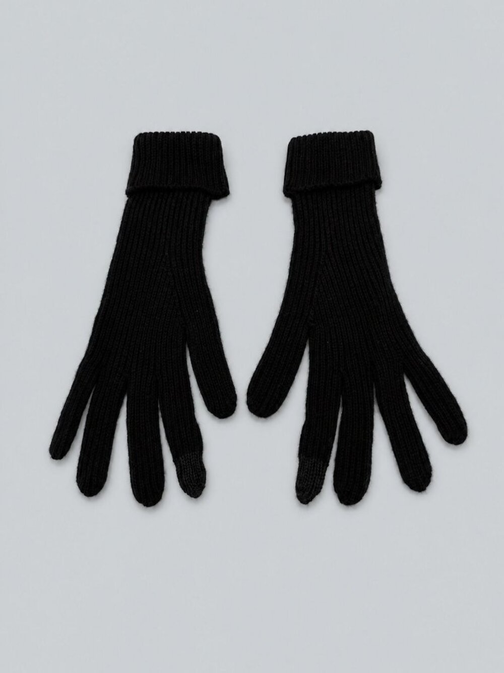 Ribbed Gloves - Black